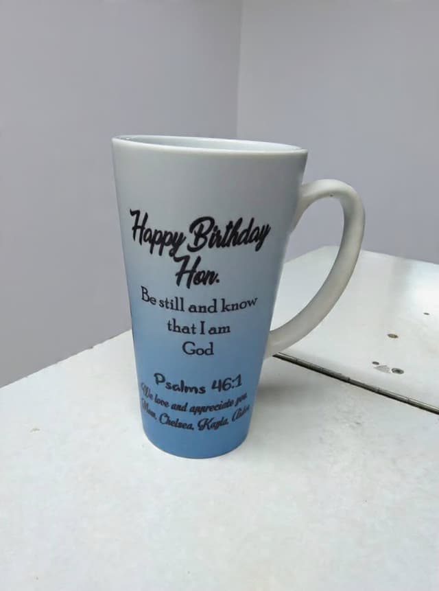 Customized tall mug