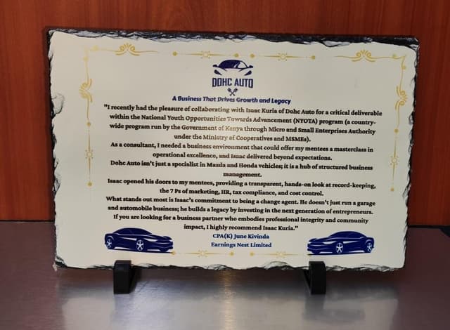 A4 Customized rock plaque