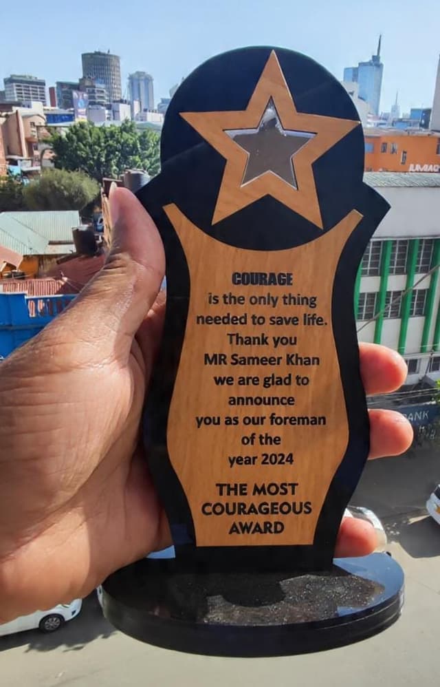 Wooden acrylic trophy