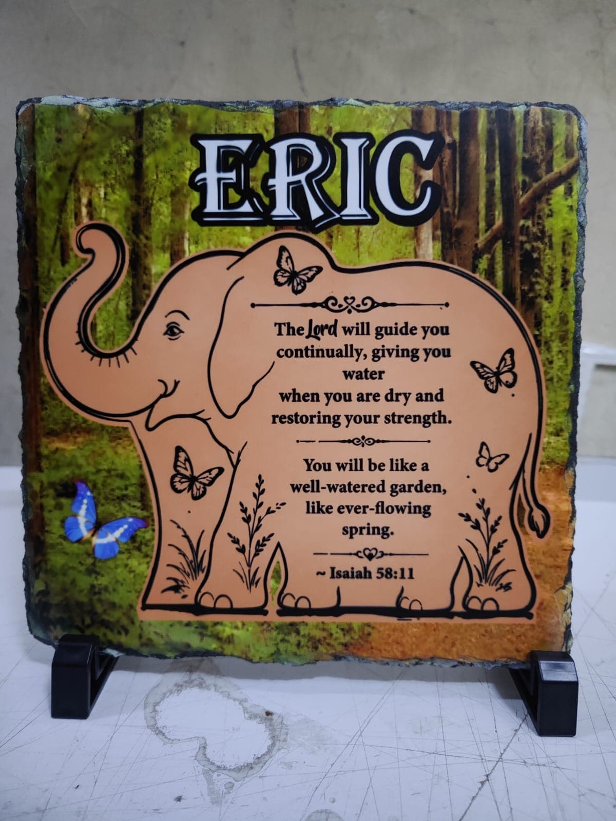 A5 Customized rock plaque view 2